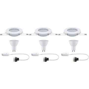 Paulmann 93655 - LOT 3x Luminaire encastré LED GU10/4,5W/230V