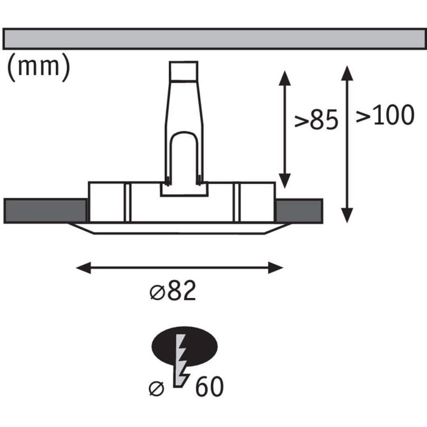 Paulmann 93655 - LOT 3x Luminaire encastré LED GU10/4,5W/230V