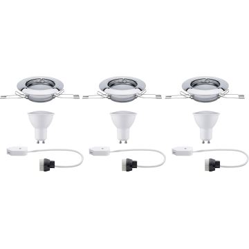 Paulmann 936557 - LOT 3x Luminaire encastré LED GU10/4,5W/230V