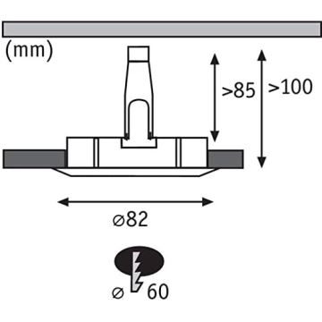 Paulmann 936557 - LOT 3x Luminaire encastré LED GU10/4,5W/230V