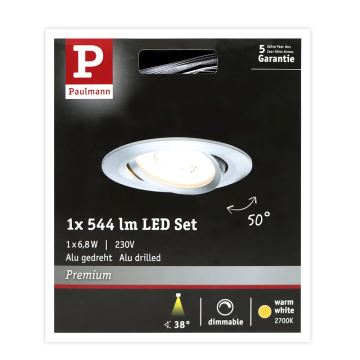 Paulmann 93946 - LED/6,8W IP23 Dimbare en hangende badkamer verlichting COIN 230V