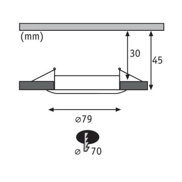 Paulmann 93958 - LOT 3x LED/6,8W IP44 Spot encastrable salle de bain à intensité variable COIN 230V