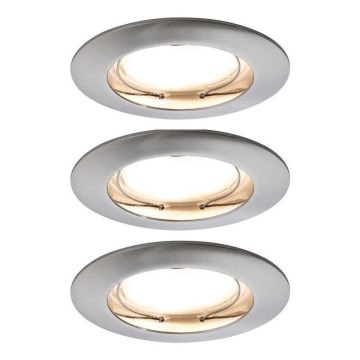 Paulmann 93958 - LOT 3x LED/6,8W IP44 Spot encastrable salle de bain à intensité variable COIN 230V