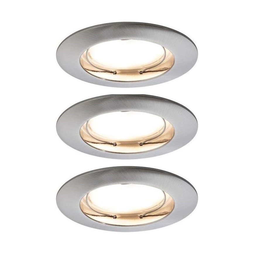 Paulmann 93958 - LOT 3x LED/6,8W IP44 Spot encastrable salle de bain à intensité variable COIN 230V