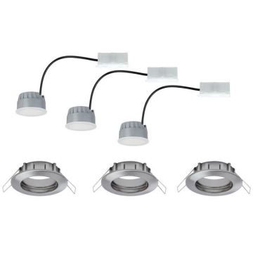 Paulmann 93958 - SET 3x LED/6,8W IP44 Dimbare en hangende badkamer verlichting COIN 230V