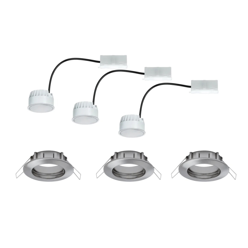 Paulmann 93976 - LOT 3xLED/6,8W IP44 Spot encastrable salle de bain COIN 230V