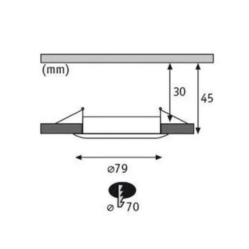 Paulmann 93976 - LOT 3xLED/6,8W IP44 Spot encastrable salle de bain COIN 230V