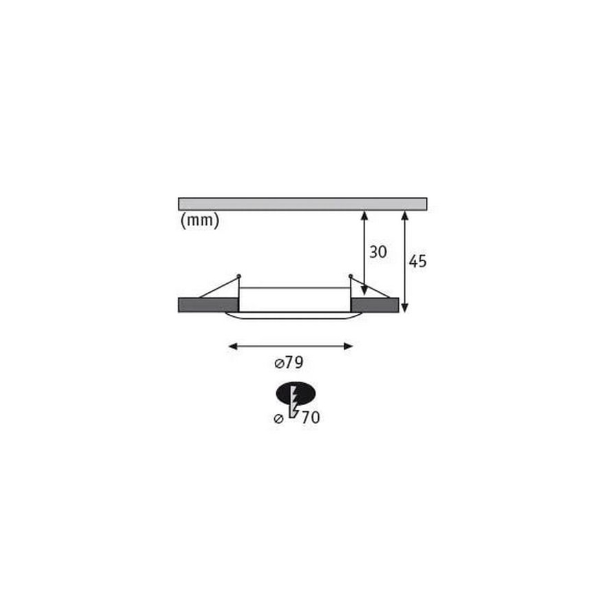 Paulmann 93976 - SET 3xLED/6,8W IP44 Badkamer inbouwverlichting COIN 230V