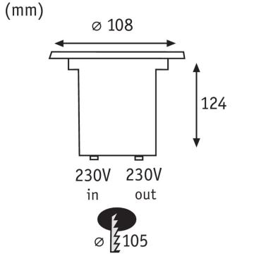 Paulmann 93992 - LED GU10/3,5W IP67 Hangende verlichting voor buiten SPECIAL 230V