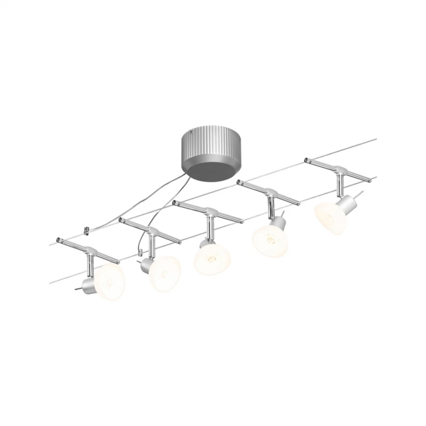 Paulmann 94136 - SET 5xGU5,3/10W Spot voor een rail Systeem SHEELA 230V glanzend chroom