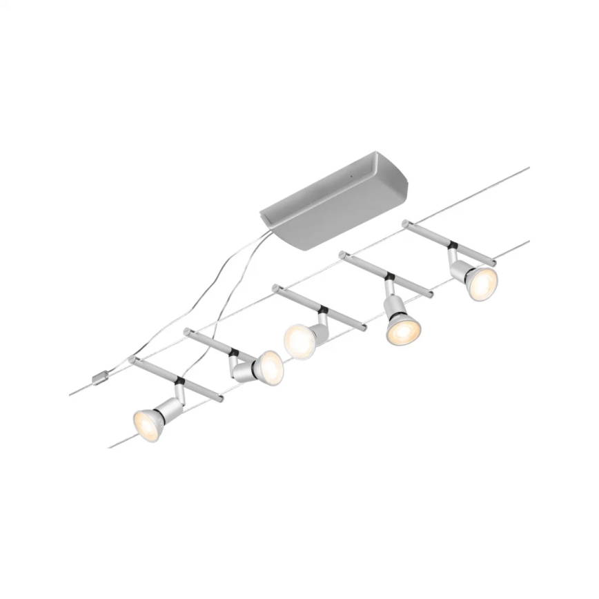 Paulmann 94442 - SET 5xGU5,3/10W Spot voor een rail Systeem SALT 230V mat chroom