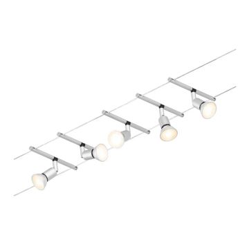 Paulmann 94442 - SET 5xGU5,3/10W Spot voor een rail Systeem SALT 230V mat chroom