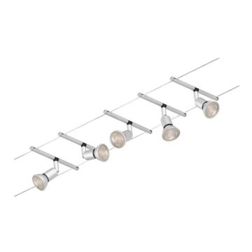 Paulmann 94442 - SET 5xGU5,3/10W Spot voor een rail Systeem SALT 230V mat chroom