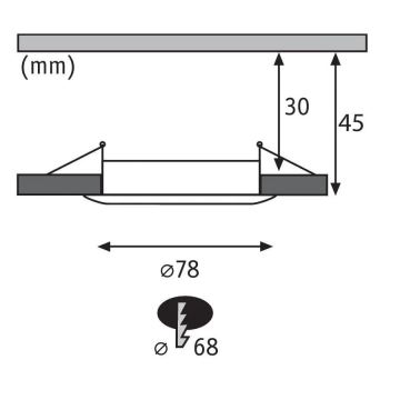 Paulmann 94473 - LOT 3xLED/6W IP44 Spot encastrable salle de bain NOVA 230V