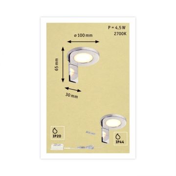 Paulmann 99086 - LED/3,2W Spiegelverlichting RING 230V