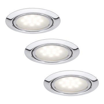 Paulmann 99814 - PACK 3x Luminaire LED encastrable MICRO LINE LED/1W/230V/12V