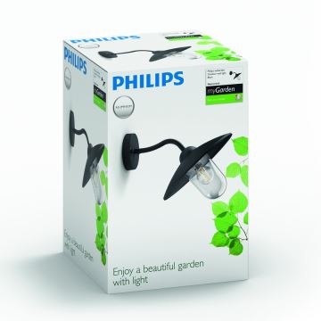 Philips 01643/30/PN - Buiten wandlamp HAMMOCK 1xE27/60W/230V IP44