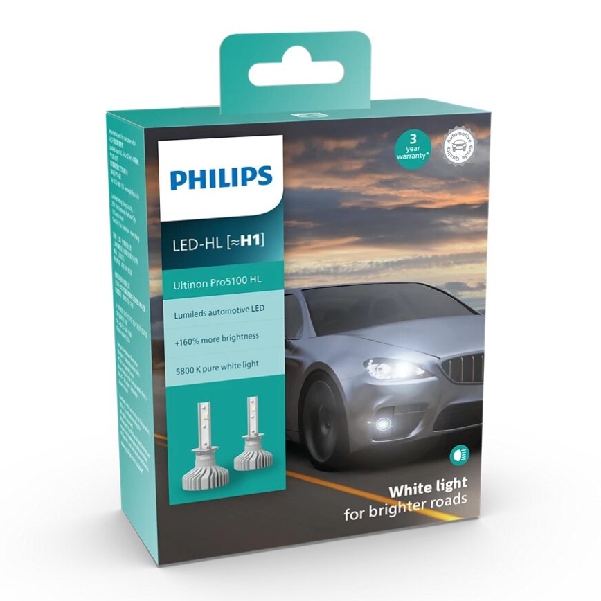 Philips 11258U51X2 - LOT 2x Ampoule LED de voiture Ultinon Pro5100 H1 P14,5s/12W/12/24V 5800K