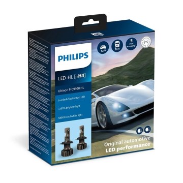 Philips 11342U91X2 -SET 2x LED Autolamp Ultinon 9100 H4 P43t-38/13,2W/12/24V 5800K