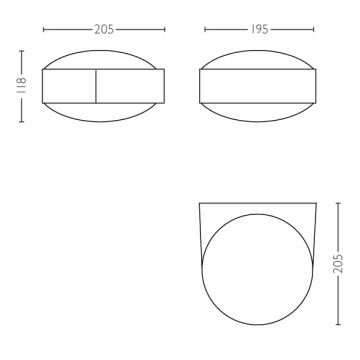 Philips - Applique murale extérieure E27/42W IP44