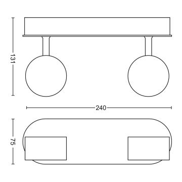 Philips - Dimbare LED Spot 2xLED/4,5W/230V