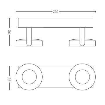 Philips - Spot à intensité variable 2xLED/4,5W