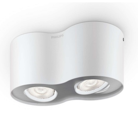 Pelgrim zweer agitatie Philips 53302/31/16 - LED Spotlamp PHASE 2x LED / 4,5W / 230V | Lumimania