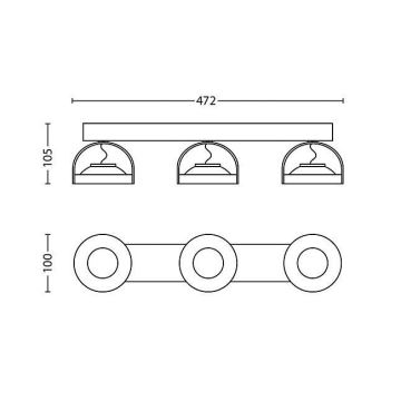 Philips - Spot à intensité variable LED 3xLED/4,5W/230V