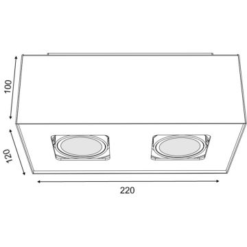 Philips 56232/48/PN - Spot LED TEMPO 2xGU10/6W/230V