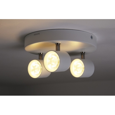 vacature behuizing partitie Philips 56243/31/16 - Dimbare LED Spot STAR 3xLED/4W/230V | Lumimania