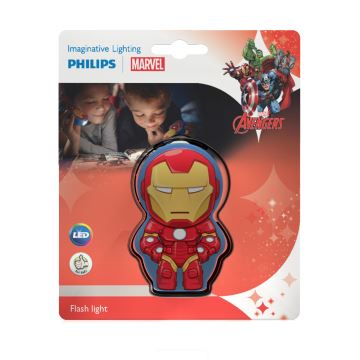 Philips 71767/35/16 - Lampe de poche enfant DISNEY IRON MAN 1xLED/0,3W/2xAAA