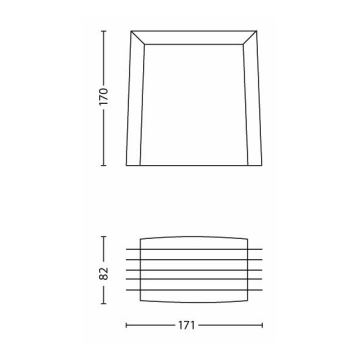 Philips - Applique murale d'extérieur SHADES 1xE27/15W/230V IP44 grise