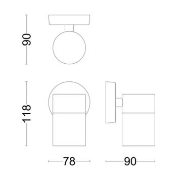 Philips - Applique murale extérieure KYLIS 1xGU10/25W/230V IP44