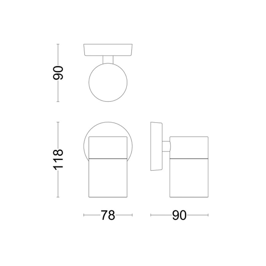 Philips - Applique murale extérieure KYLIS 1xGU10/25W/230V IP44