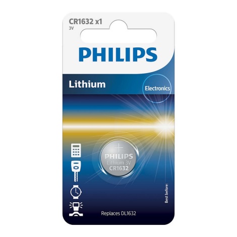 Philips CR1632/00B - Lithium knoopcel batterij CR1632 MINICELLS 3V 142mAh