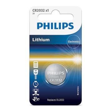 Philips CR2032/01B - Pile bouton lithium CR2032 MINICELLS 3V 240mAh