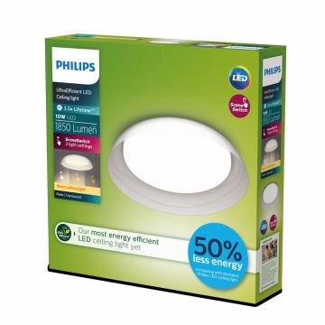 Philips - Dimbare LED plafondlamp FLETA LED/10W/230V 2700K doorzichtig