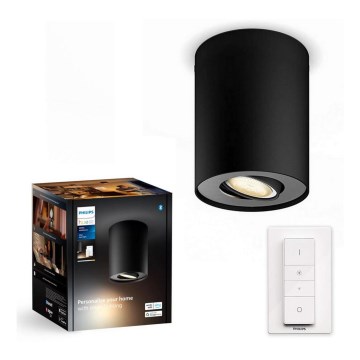 Philips - Dimbare LED Spot Hue PILLAR 1xGU10/4,2W/230V 2200-6500K + afstandsbediening zwart