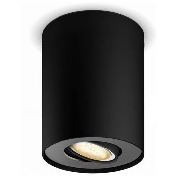 Philips - Dimbare LED Spot Hue PILLAR 1xGU10/4,2W/230V 2200-6500K + afstandsbediening zwart