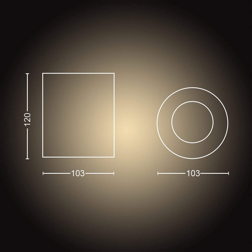 Philips - Dimbare LED Spot Hue PILLAR 1xGU10/4,2W/230V 2200-6500K wit