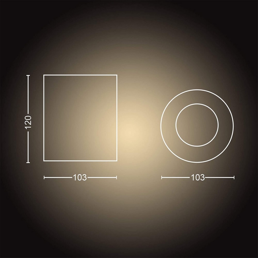 Philips - Dimbare LED Spot Hue PILLAR 1xGU10/4,2W/230V 2200-6500K zwart