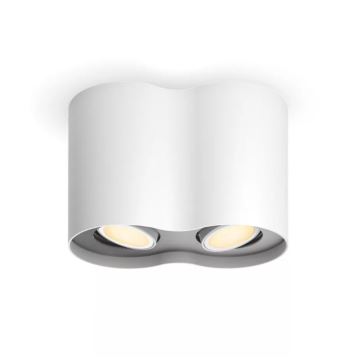 Philips - Dimbare LED Spot Hue PILLAR 2xGU10/4,2W/230V 2200-6500K + afstandsbediening wit