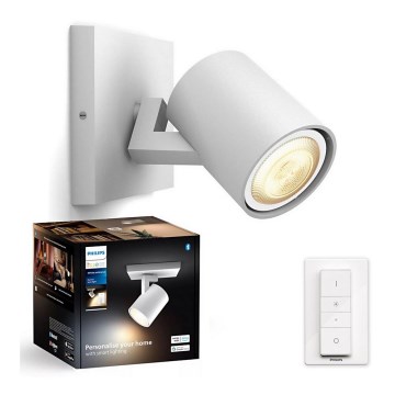 Philips - Dimbare LED Spot Hue RUNNER 1xGU10/4,2W/230V 2200-6500K + afstandsbediening wit