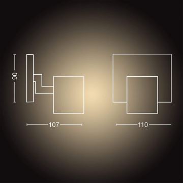 Philips - Dimbare LED Spot Hue RUNNER 1xGU10/4,2W/230V 2200-6500K + afstandsbediening wit