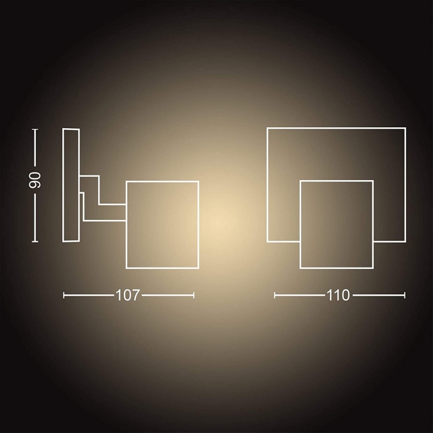 Philips - Dimbare LED Spot Hue RUNNER 1xGU10/4,2W/230V 2200-6500K + afstandsbediening wit