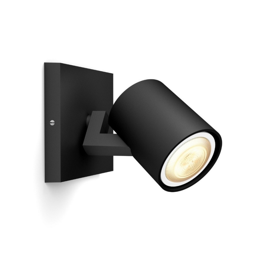 Philips - Dimbare LED Spot Hue RUNNER 1xGU10/4,2W/230V 2200-6500K + afstandsbediening zwart