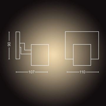 Philips - Dimbare LED Spot Hue RUNNER 1xGU10/4,2W/230V 2200-6500K zwart