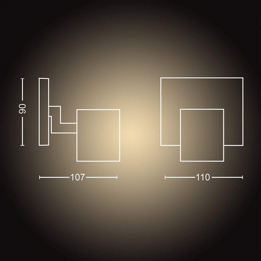 Philips - Dimbare LED Spot Hue RUNNER 1xGU10/4,2W/230V 2200-6500K zwart