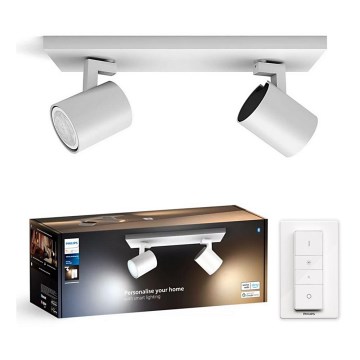 Philips - Dimbare LED Spot Hue RUNNER 2xGU10/4,2W/230V 2200-6500K + afstandsbediening wit