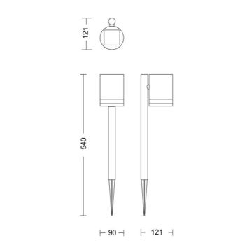 Philips - Lampe solaire FYCE LED/1,5W/3,7V IP44